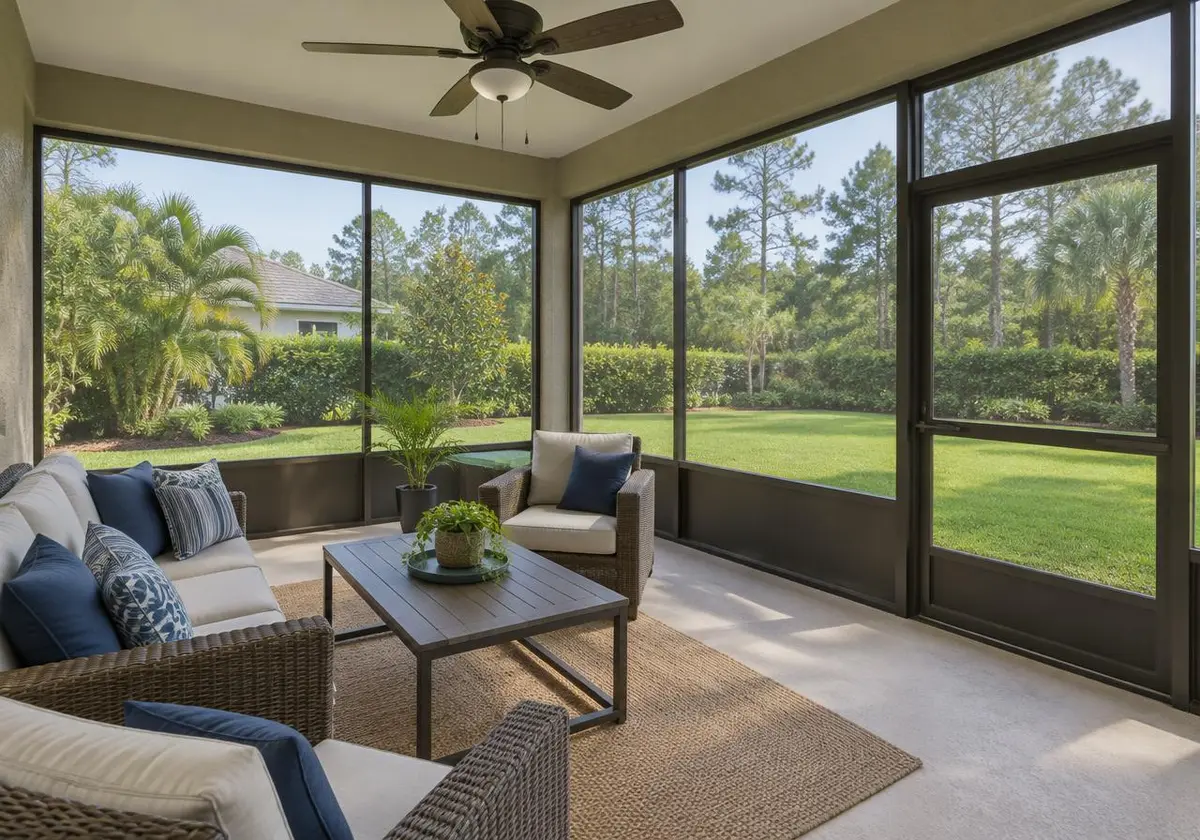 Screened lanai at a North Port home