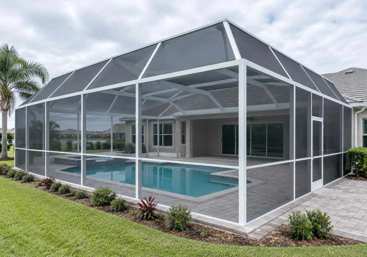 New pool enclosure installation in North Port, FL